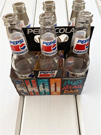 Longneck Glass Pepsi Bottles Shaq Attack Pack Orlando Magic From 1990s