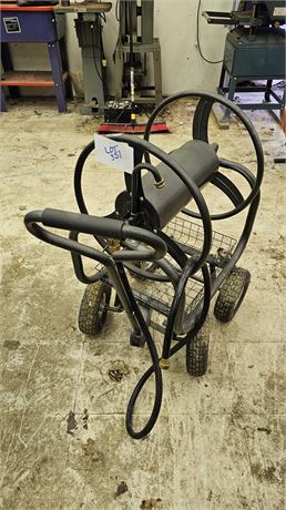 Industrial Metal Hose Cart