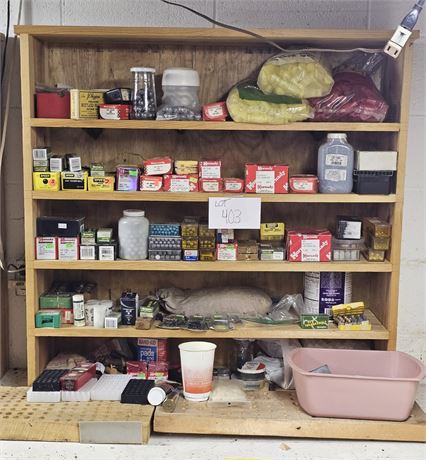 Large Lot Of Mixed Ammo & Supplies- 45 CAL, 22 Long, Lead Balls, Buck Shot