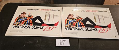 Virginia Slims Metal Advertising Signs