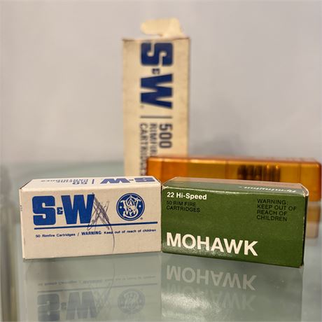 Smith & Wesson .22 Long Rifle Ammunition (Partial Box) & More