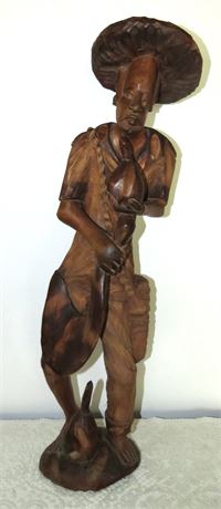 Vintage Carved Wood Statue