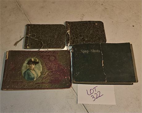 Antique Autograph Books & Snap-Shots Photo Album