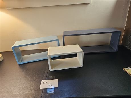 Square Space Saver Box Shelves - 3pc Set