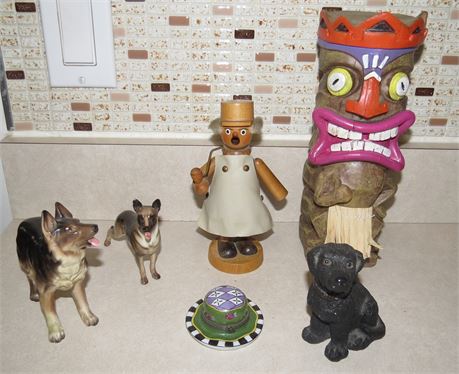 Mixed Lot: Incense Burner, Figurines, etc