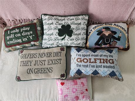 Small Decorative Pillow Lot