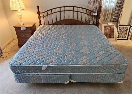 Cochrane King Size Bed W/ Wood Head Board