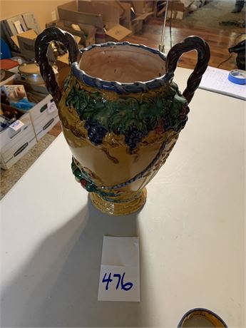 Majolica double handled Ceramic Pot