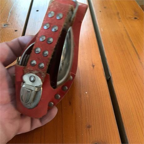 Vintage Camping Cutlery Set W/Bota Bag, Forester Swiss Army Knife