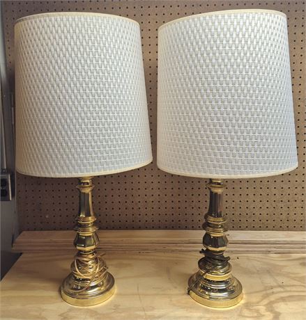 Pair of Brass Lamps