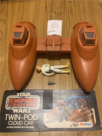 Star Wars Twin-Pod Cloud Car From Empire Strikes Back W/Pilot & Weapon