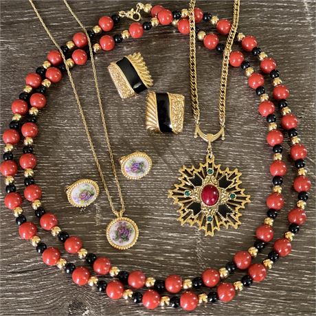 Designer Bundle -  Monet, 1928 and Trifari Necklace/Earrings Set