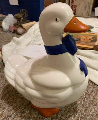 Large Vintage Ceramic Goose Cookie Jar