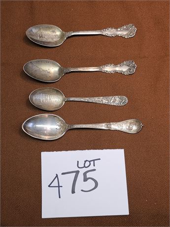 Sterling Antique Collector's Spoons - San Gabriel Misson / Catalina & More