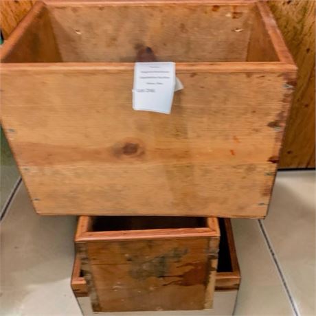 Antique Wood Boxes (Used for Menu Storage) - Lot of 3