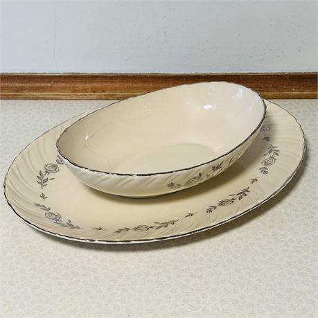 Lenox Rosemont Large Oval Platter and Serving Bowl