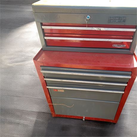 Craftsman 2 Piece Toolbox On Caster Wheels