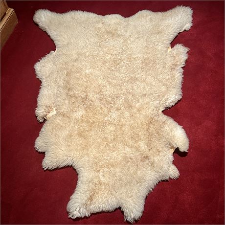 Genuine Vintage Sheepskin Rug - Approx. 48 x 36"