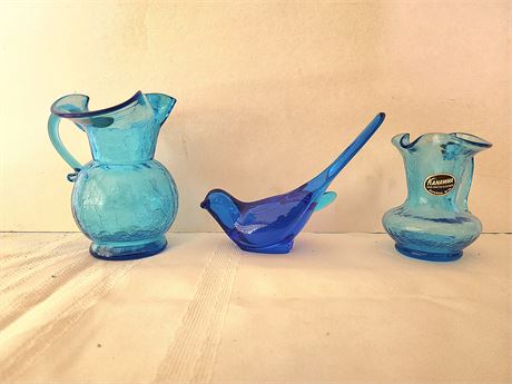 Kanawa Blue glass, Fenton Bird