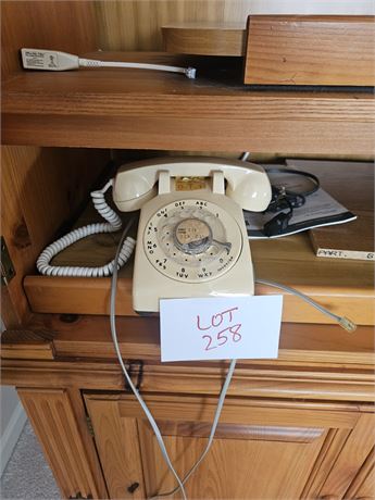 Vintage Tan Rotary Phone
