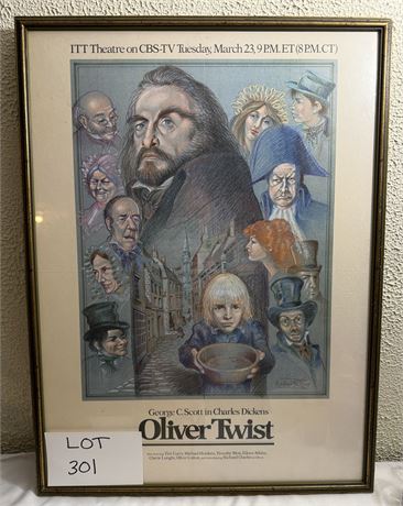 Charles Dickens Oliver Twist Framed Poster Print