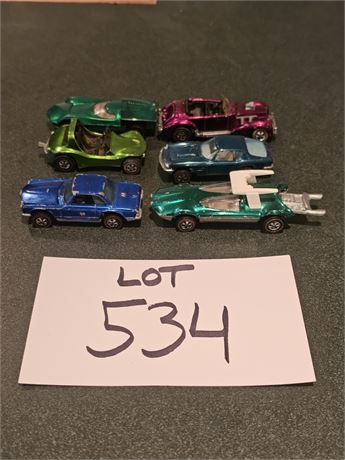 Vintage Hot Wheels Redliner Lot- 1969 Mercedes Benz 280 SL, Sand Crab Apple Gree