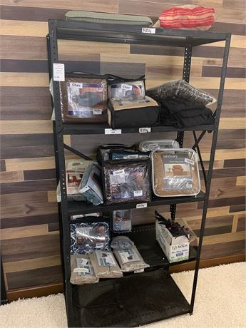 Metal Shelving & Contents