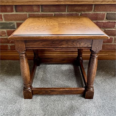Drexel Heritage Square Oak End Table - 18.5 x 18.5 x 16.5"T