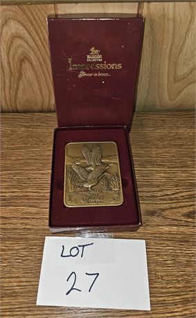 Impression Bronze Father Plaque