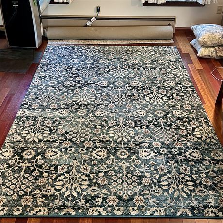 Safavieh Cream and Turquoise 6' x 9' Area Rug + Pad