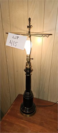 Vintage Black Gold Ring Table Lamp