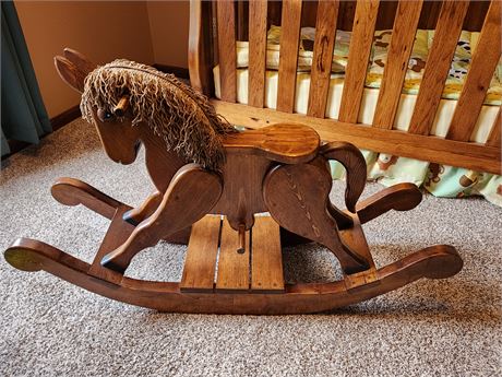 Solid Wood Amish Made Rocking Horse