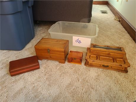 Mixed Wood Jewelry & Trinket Boxes