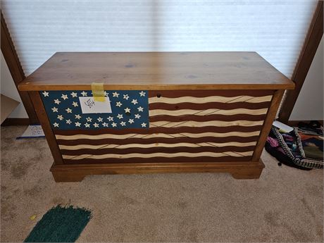 Lane American Flag Cedar Chest with Key