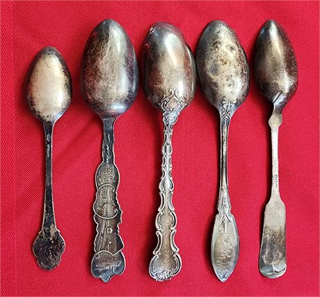 5 Sterling Silver Spoons