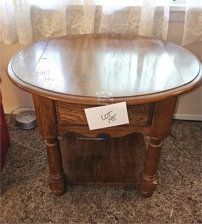 Wood Wing Side Table