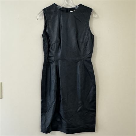 Women's Vintage Newport News Black Leather Dress - Size 6