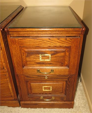 Wood 2 Drawer File Cabinet