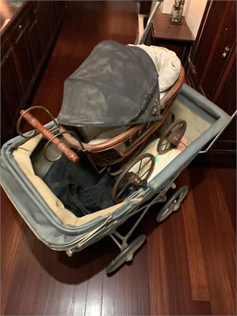 Fold up Stroller Buggy Pram Perambulator Stroller & Small Baby Doll Carriage