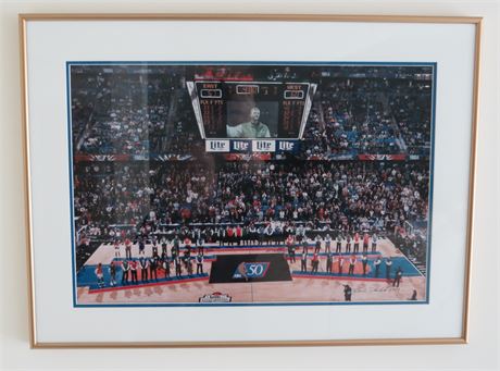 1997 NBA All Star Game 50th Anniversary Of NBA Framed Photo