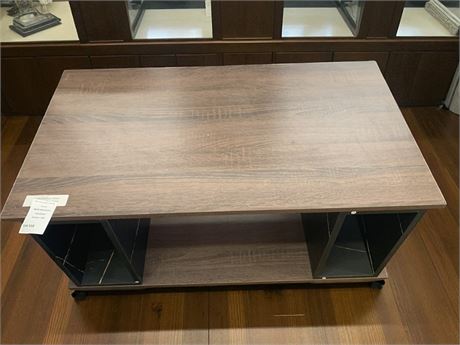 Contemporary Black Marble Coffee Table