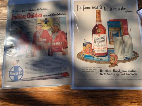 Set of 2 Vintage Advertising Posters