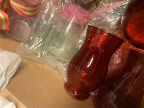Glass Vase Lot - Misc Sizes and Colors