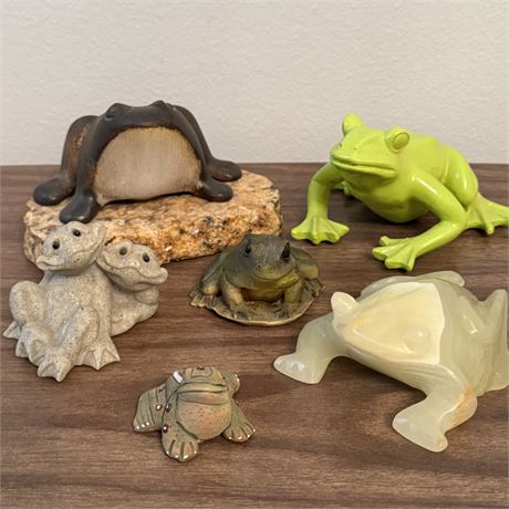Figural Frog Collection - Stone, Ceramic, Resin, Etc....