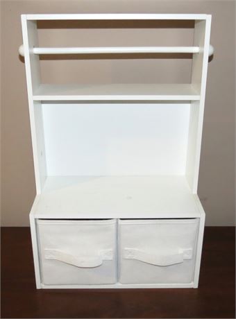 Small White Shelf With Storage