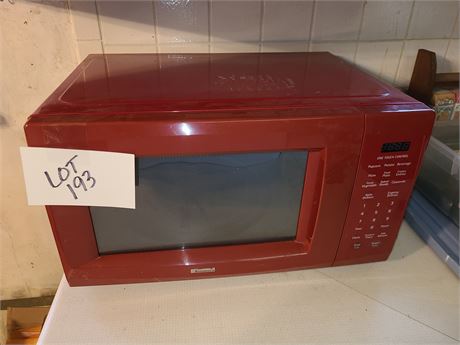 Red Kenmore Microwave