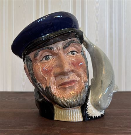 Royal Doulton Capt Ahab Large Character Jug D6500 6.5" England 1958