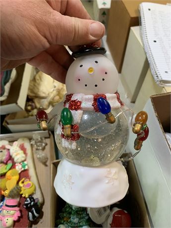 Costco Clear Lighted Snowman Holding Of Christmas Lights