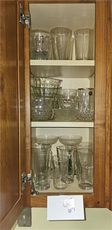 Cupboard Cleanout- Mixed Drinking Glasses, Bowls & More