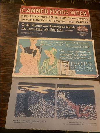 Eastern Advertising Co. Streetcar, 1930 Ivory Soap Ad Placards